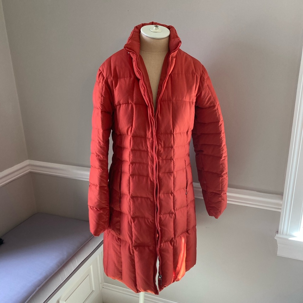 Orange Puffer Coat great condition